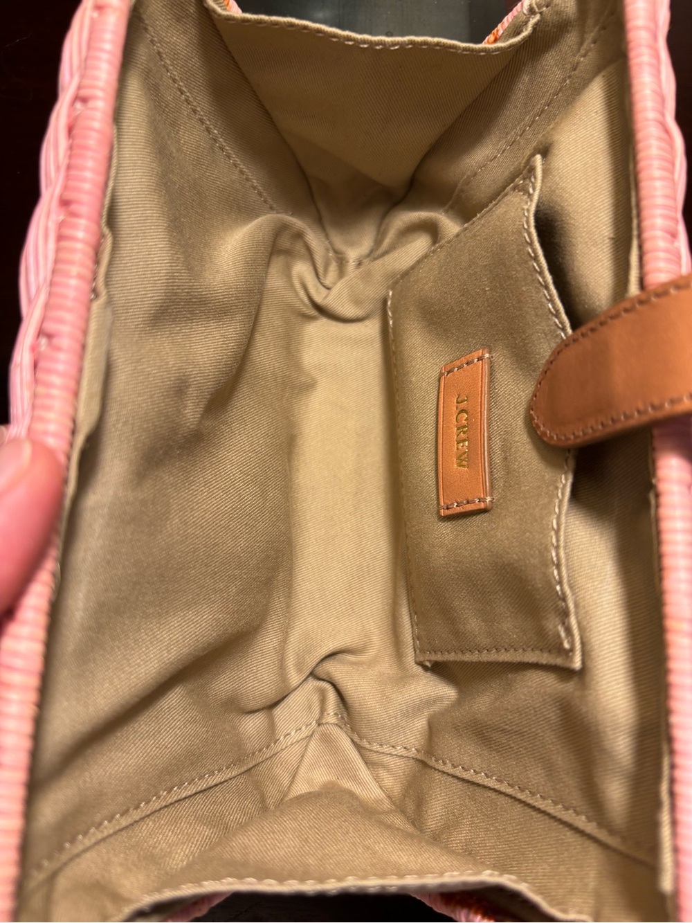 J Crew Rattan Pink Clutch Purse - Picture 3 of 7